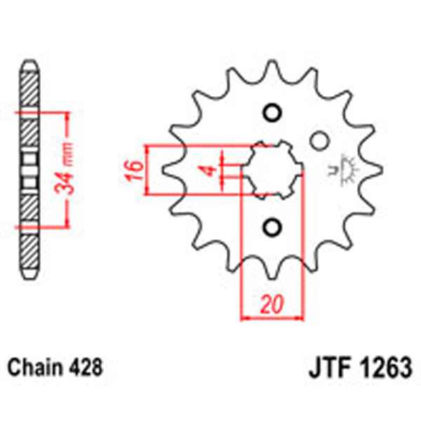 JT JT Gear Box Sprockets G/B 1263/263-15T YAM